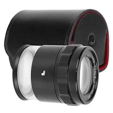 Imagem de MUNEFE Lupa de joalheiros 10X, lupa iluminada por loops, lupa de escala LED 10x com 8 luzes LED para inspeção de selos de pedras preciosas de joias