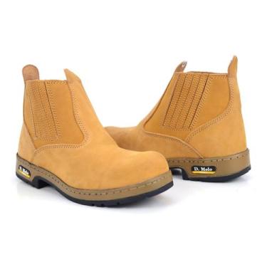 Imagem de Bota masculina em couro legitimo com elastico + palmilha em gel - DM M