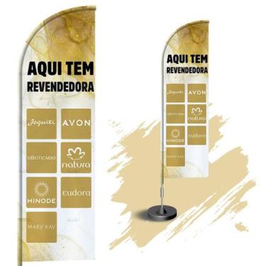 Imagem de Wind Banner Dupla Face 3mt Completo Aqui tem Revendedora - Fadrix