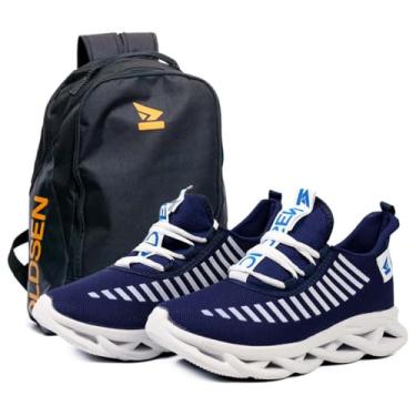 Imagem de Kit Tênis Masculino Jaguar Casual Confortável Mochila Resistênte Escola Faculdade