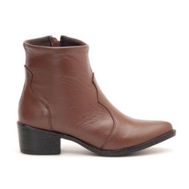 Imagem de Bota Iris Texana 2 Em 1 Cano Alto E Baixo Couro Chocolate-Feminino