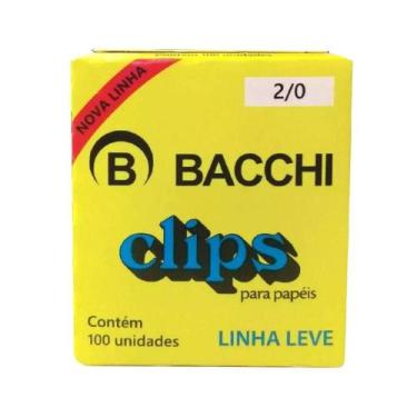 Imagem de Clips para papel Bacchi 2/0 com 100 unidades linha leve