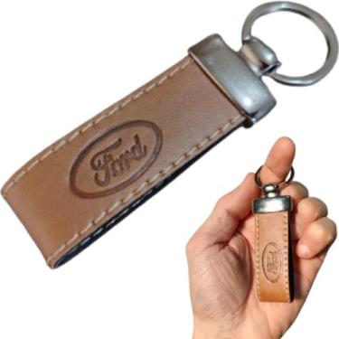Imagem de Chaveiro Automotivo Ford Couro Chave Carro Metal Luxo - RS