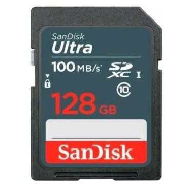 Imagem de Cartão de Memória SD Sandisk 128GB Ultra SDXC Uhs-I 100MB/s