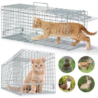 Imagem de Gaiola Desmontável Gigante para Gatos, Transporte Gato, Ratoeira, Armadilha para Rato, Gaiola para Coelho, Gato, Coelho, Ratoeira, Raposa, Gaiola de Metal, Resgate de Animais