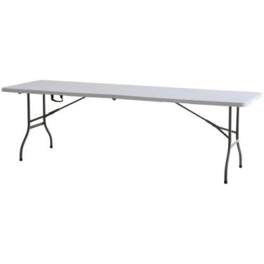 Imagem de Mesa Dobrável Multiuso 240cm Otello DOB-BR3, Branco, 240 x 72