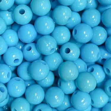 Imagem de Bola Plástica Leitosa Miçanga 8mm 100g 400 Bolinhas Sortidas - ADB ACE