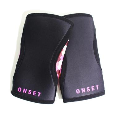 Imagem de Joelheira Cross Onset Fitness 7 mm - Puzze - Preto/Rosa