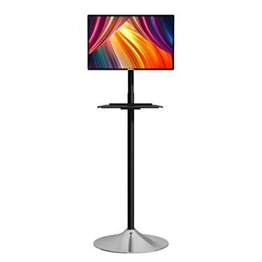 Imagem de WYUYIWH Suporte universal para TV de piso universal para TVs de 43 a 86 cm, base de suporte de TV de chão com altura giratória ajustável, design de chassi de processo de galvanização