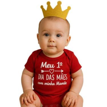 Imagem de Body Bebê Menino- Dia das Mães + Coroa- Temático-Mesversário - RL, Ver