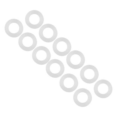 Imagem de 12pcs Junta Plana Silicone o Lavanders de Vedação para Mangueiras de Fole (1/4 17,5-18 cm de circunferência cabeça)