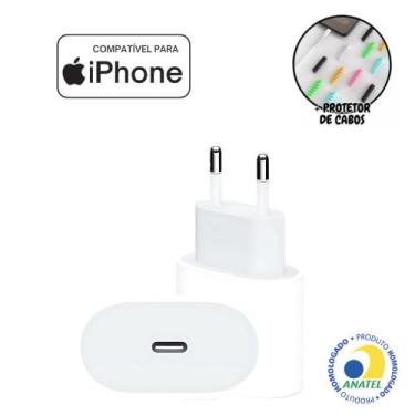 Imagem de Carregador Fonte Tomada Compativel iPhone 11 12 13 14 15 16 Caixinha U