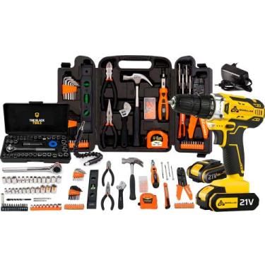 Imagem de Jogo De Ferramentas 169pçs + Parafusadeira Impacto 21v 2 Bat - The Bla