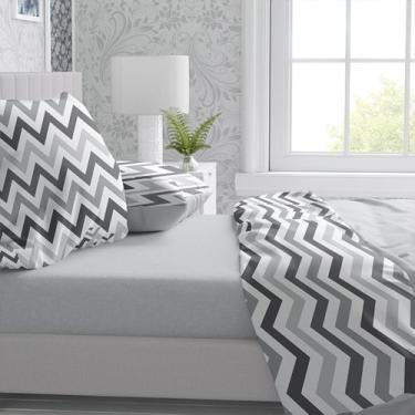 Imagem de Jogo De Lençol Casal Super King 4 Pç Percal Flex 6 Cores - ESPAÇO CASA