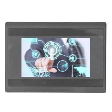 Imagem de Tela de Toque PLC, 4,3 pol. HMI PLC Touch Screen Interruptor de Saída de Transistor Conta 12 Em 8 Saídas Alta Precisão de Toque, Painéis de Toque LCD