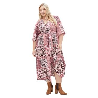 Imagem de City Chic Vestido longo feminino Dahlia, Patch de ametista, 25 Plus Size