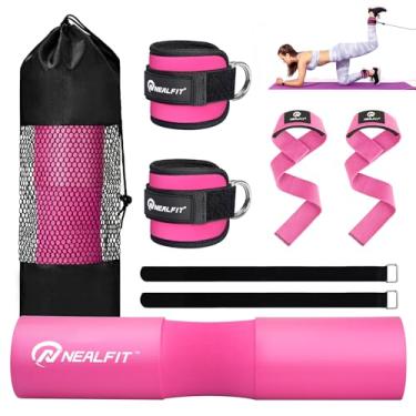 Imagem de NEALFIT Almofada de agachamento – Barra para impulsos de quadril, agachamentos, pulmões – Almofada protetora para pescoço e ombro, serve para barras padrão e olímpicas