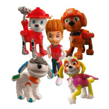 Imagem de Kit 5 Bonecos Brinquedos Patrulha Canina Com 4 Skate 12