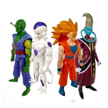 Imagem de Kit 4 Bonecos Dragon Ball Super 15Cm