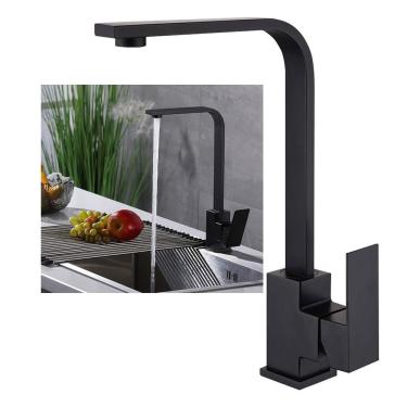 Imagem de Torneira Preta Luxo Monocomando Mesa 360º Articulada Pia Aer