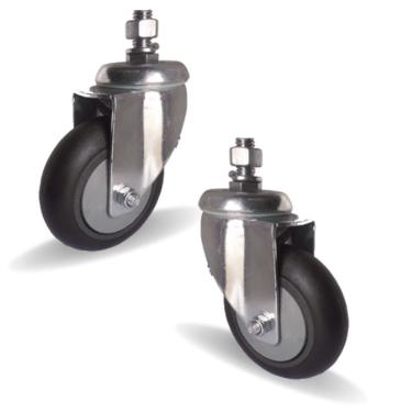 Imagem de 2 Rodizio Giratório Para Carrinho Supermercado 4 Pol. Espiga