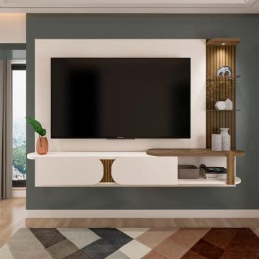 Imagem de Painel para TV até 72 Polegadas Toronto Pinho e Off White