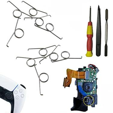 Imagem de WXYINSPAS 10 Peças De Reposição Para Chaves Gatilho Metal L2 R2, Molas Recuperação Botão Compatíveis Com Controle Jogos Playstation Ps5, Chave Fenda, Pés Cabra, Pinças, Kit Acessórios Reparo