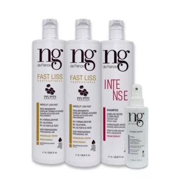 Imagem de Kit 2 Realinhamento Vegano + Shampoo +Spray Protetor Térmico - NG de F