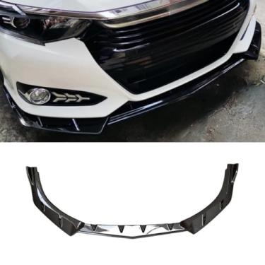 Imagem de Para CRIDER 2022-2024 Car Front Bumper Lip Splitter Difusor Spoiler Body Kit Gloss Black Bumper Lip Modification Part (Aparência de fibra de carbono)