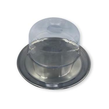 Imagem de Porta Bolo Lille 31cm em Inox com Tampa