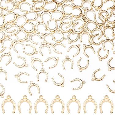 Imagem de Joez Wonderful Pingente de ferradura de metal, 100 peças, pingentes de ouro vintage para encontrar pulseira faça você mesmo, colar, brincos, chaveiro, artesanato, fabricação de joias, Liga de aço,