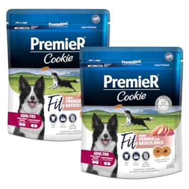 Imagem de Kit 2 Biscoitos Premier Cookie para Cães Adultos Fit Sabor Frango com Batata Doce 2 x 250G