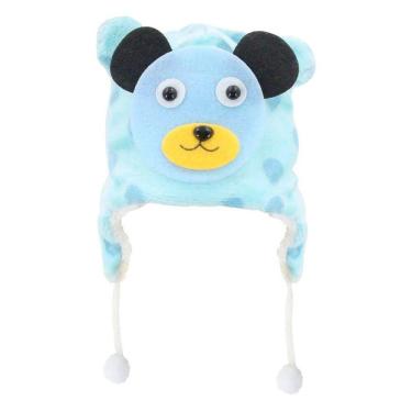Imagem de Touca Gorro Infantil Azul Urso Tamanho Único