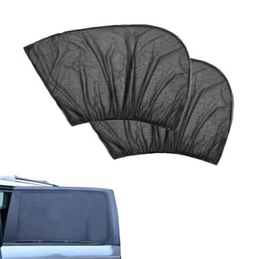 Imagem de YYTQP Capa de proteção solar para janela de carro, 2 peças de malha respirável para janela lateral do carro, proteção solar, cortina de rede mosquiteira, proteção de privacidade universal para a