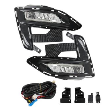 Imagem de WFLNHB Faróis de neblina esquerda e direita para Nissan Sentra 2020 2021 2022 luz de neblina transparente com kit de moldura 261508996C 261558996C