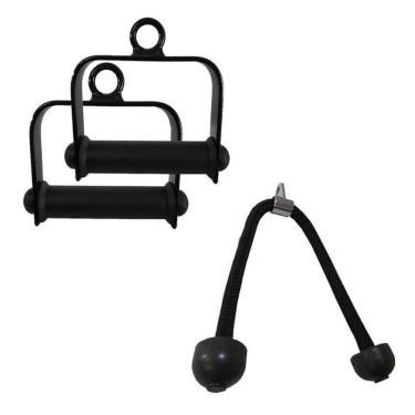 Imagem de Puxador Estribo Fechado Par + Corda