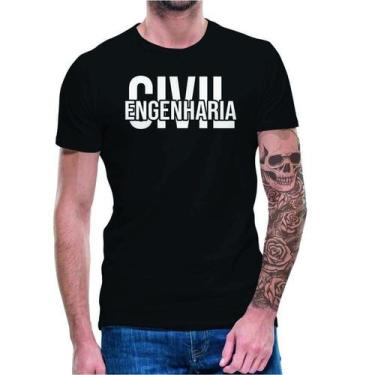 Imagem de Camiseta Engenharia Civil Camisa Masculina Engenheiro Curso Profissão 