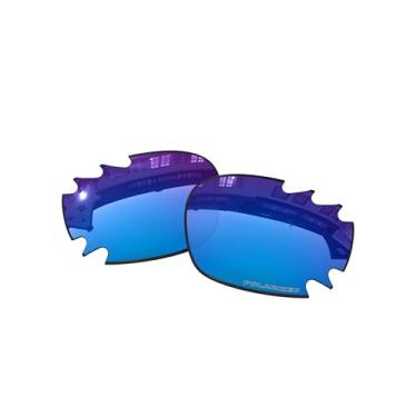 Imagem de Lentes de substituição OOWLIT compatíveis com óculos de sol Oakley Jawbone/jaqueta de corrida, Ice Combine8™ Polarized, One Size