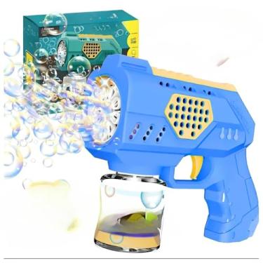 Imagem de Arminha Pistola Espingarda de Bolhas Sabão Bubble Gun Infantil Brinquedo Festa Criança Diversão Presente(Pistola Azul)