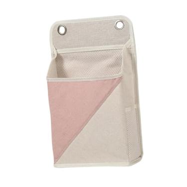 Imagem de Ｂｅｓｇａ Saco de armazenamento para pendurar na parede, cesto suspenso, resistente e versátil, organizador de dormitório para armário, apartamento e quarto, Rosa