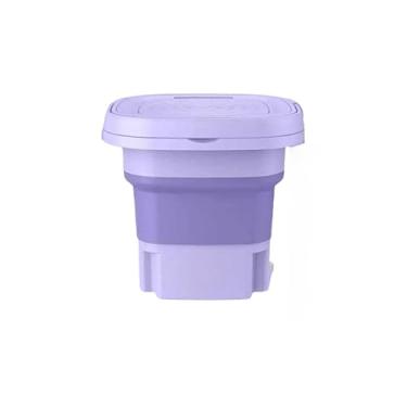 Imagem de Mini Máquina de Lavar Portátil Dobrável - Tanquinho Compacto com Centrífuga para Viagens e Ambientes Pequenos(8 Litro)