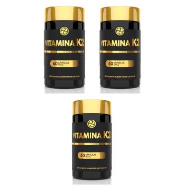 Imagem de Kit 3 Vitamina K2 MK7 Premium 500mg 3x60 cps Floral Ervas - Floral Erv