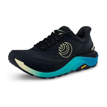 Imagem de Topo Athletic Ultraventure 4 Tênis de corrida feminino confortável acolchoado durável 5 mm Drop Trail Tênis atlético para corrida em trilha, Preto/limão, 38
