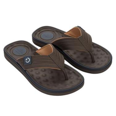 Imagem de Chinelo Masculino Cartago Alabama Confortável Macio, Marrom, 42