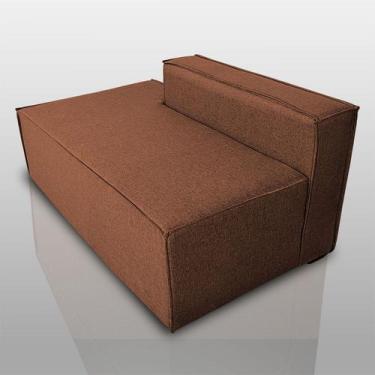 Imagem de Sofá Ilha Pequeno Decorativo de Luxo Moderno Reforçado Linho Mileto - 