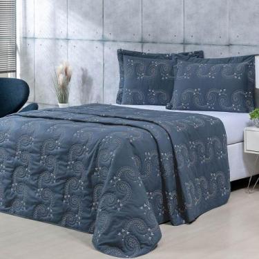 Imagem de Cobre Leito King Mistral Percal 200 Fios Bordado 3 Peças - Topazio - T