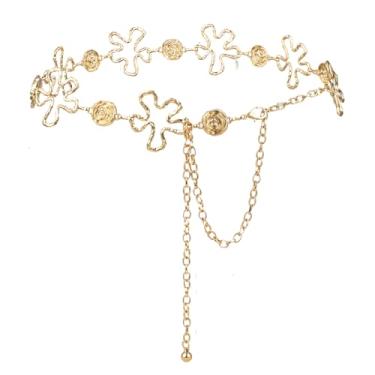 Imagem de Luvatar Fashion Cinto de Corrente de Metal Blusa Vestido Suéter Cinto de Corrente.., Ouro - T02, Mediun