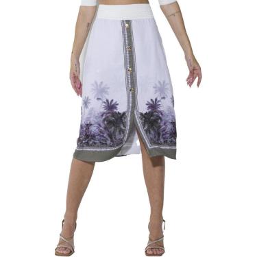 Imagem de Saia Onça Preta Midi Aldeia Feminino-Feminino