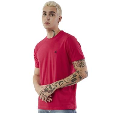 Imagem de Camiseta Aeropostale Masculina Embroidered Navy Logo A87 Carmesim Rosa-Masculino