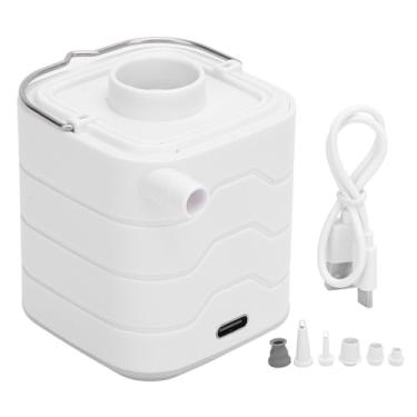 Imagem de Deflator de inflador portátil da bomba de ar pequena com luz de luz LED de 1600mAh Bateria recarregável para colchão de ar brinquedos infláveis de anel de ar ABS 6x4.5x4.5cm